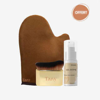 TAN ET GLOW SET l + KIT APPLICATION & 1 MUSC BLANC OFFERT